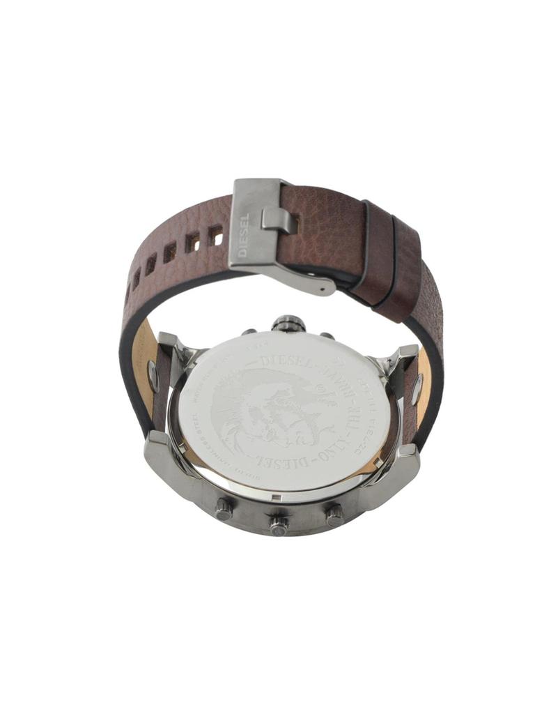 Diesel DZ7314 The Daddies Series Часы из нержавеющей стали с коричневым кожаным ремешком мужские [Товар]