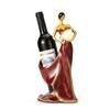 Dancing Girl Figurines Wine Holder Statue Synthetic Resin Wine Bottle Rack Stand for Bar Counter
