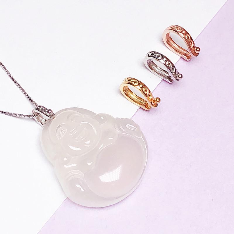 Подвеска-пряжка Peace Buckle из стерлингового серебра 925 пробы для подвесок из нефрита