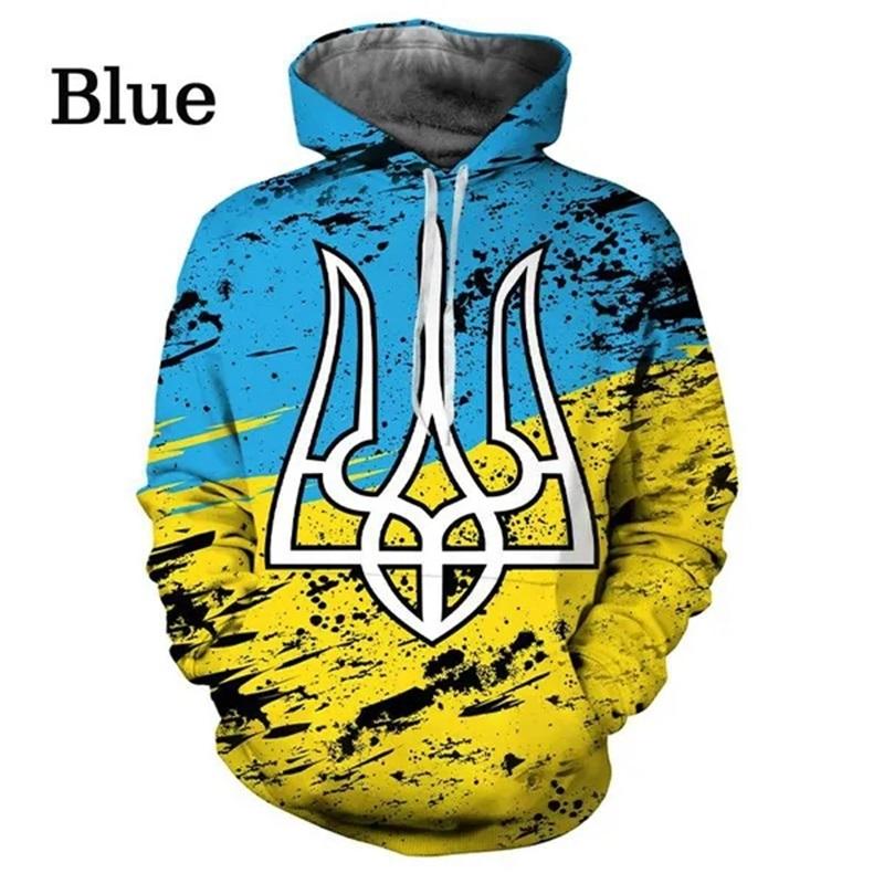 Мода 3D Печать Флаг Графический Толстовка Женская Повседневная Патриотическая Тема Личность Уличная Одежда Пуловеры Толстовки