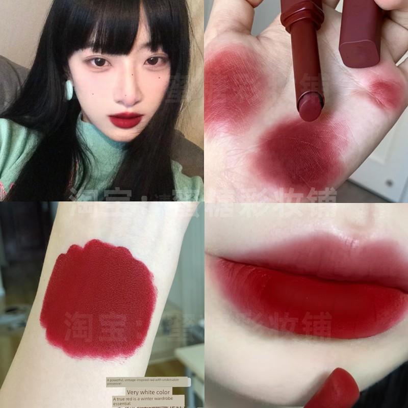 Good Color Matching! Light Fashion Sense Milk Apricot Nude Coffee Low Saturation Primary Color Coffee Space Mud Lipstick Plain Face Control