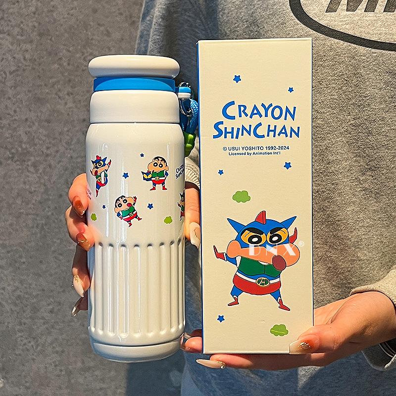 Crayon Small New Большая емкость Термос из нержавеющей стали Чашка-непроливайка для студентов, мультяшная чашка для пар, подарок на день рождения для мужчин и женщин