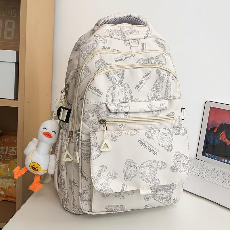 Girls Burgundy Large Capacity Middle School Junior Middle School Elementary School Backpack