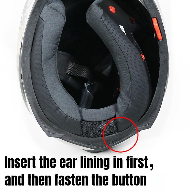 Универсальные амбушюры для мотошлема JIEKAI 902/310 ORZ 991/966 AIS 611/805, внутренние вкладыши для шлема S-XXXL, комфортная посадка