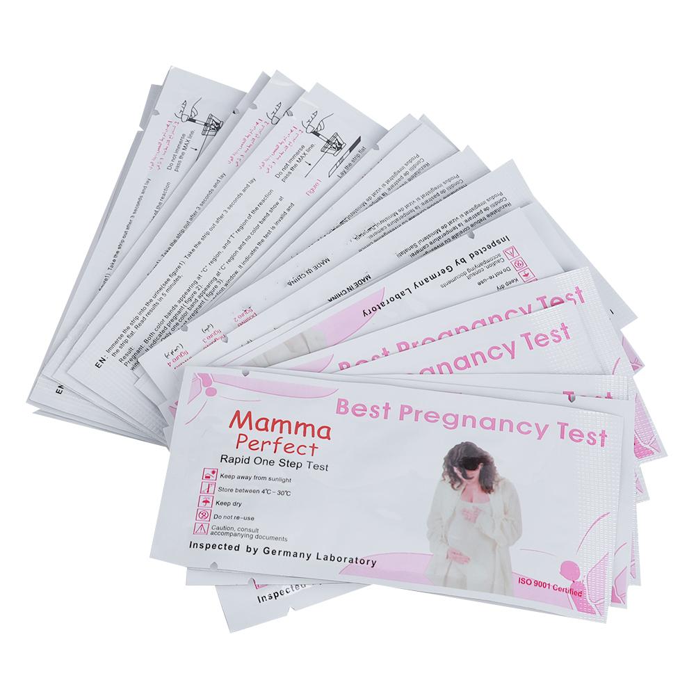 20pcs / Bag Early Pregnancy Test Strip LH Urine Tester Kit Rapid Display for Women(PinkWhite