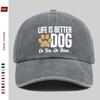 pc LIFE IS BETTER with A DOG Letter Print Baseball Cap Casual Style Decorative Hat Comfortable and Lightweight Sun Hat Adj