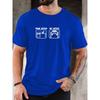 Мужская футболка 100% Летняя Повседневная Мягкая Креативный Принт Буква Круглый Вырез Дышащая Футболка с Коротким Рукавом 2025 Новые Футболки