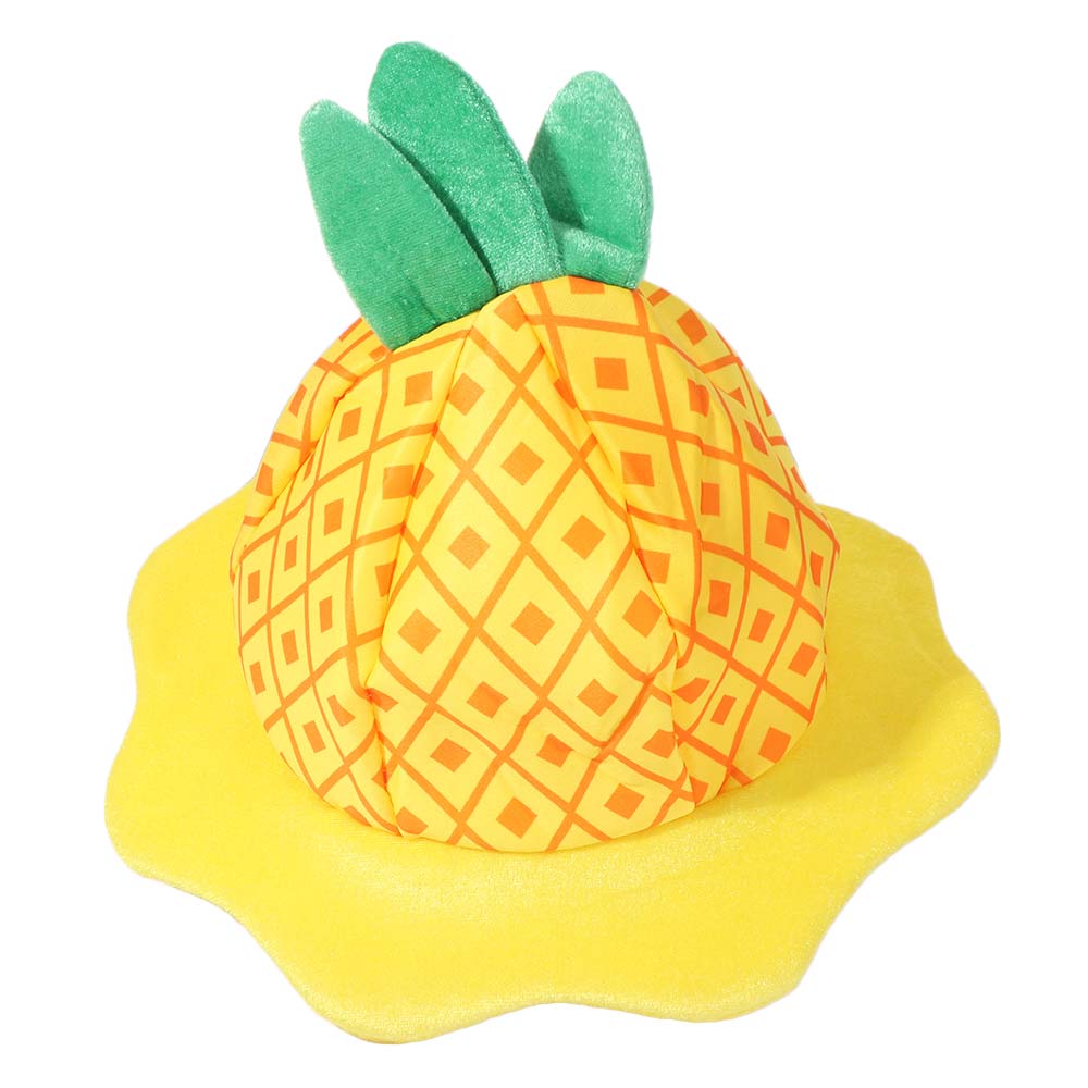 Photography Hat Soft Plush Pineapple Hat Comfortable Funny Party Headpiece Adjustable Cosplay Headwear Halloween Costume