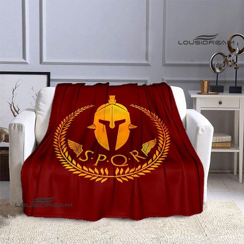 Римское одеяло с принтом SPQR, теплое фланелевое мягкое и удобное модное декоративное одеяло, домашнее дорожное одеяло, подарок на день рождения
