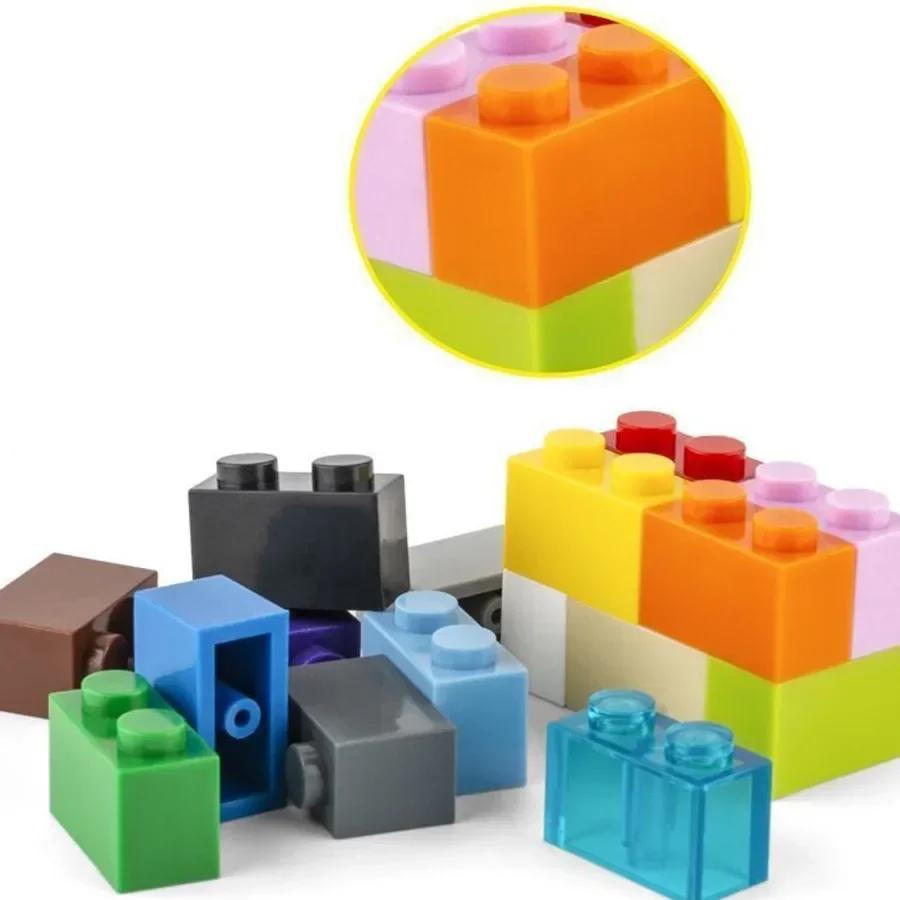40 шт. толстые кирпичи 1x2 точек DIY строительные блоки фигурки образовательные творческие размеры совместимы с 3004 ABS игрушки для детей