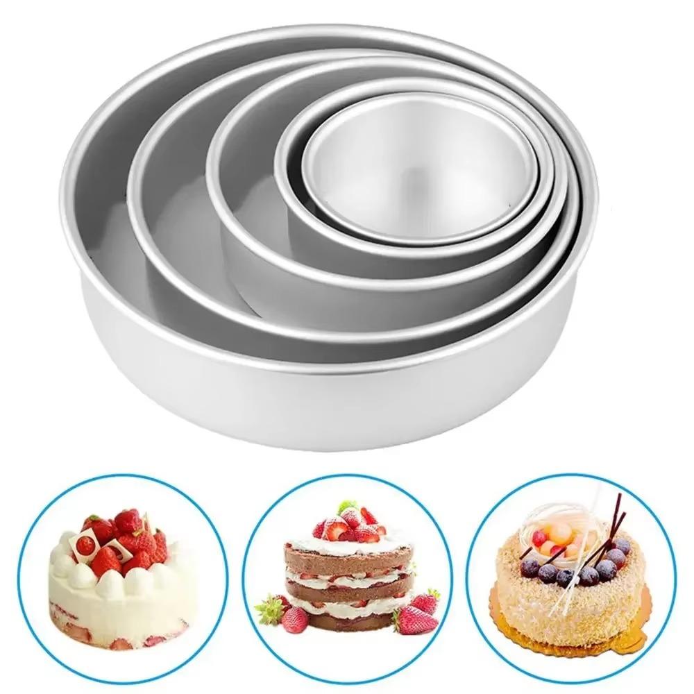 Round Cake Bake Pan Aluminum Alloy Cake Mold Pan New Cake Tin Kitchen Dessert Baking
