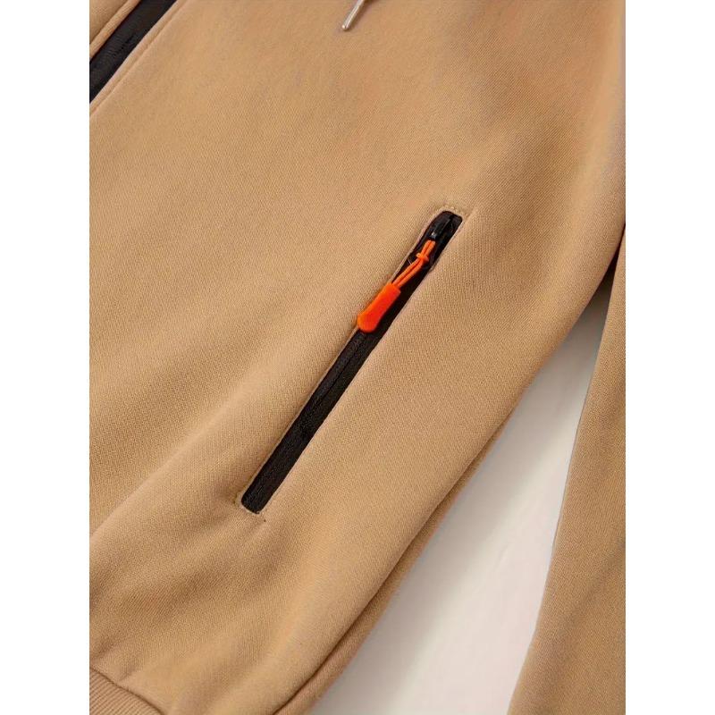 Пальто осень/зима мужское модное толстовку на молнии с карманами на рукавах мужской повседневный спортивный топ Толстовки и свитшоты (Мужской)