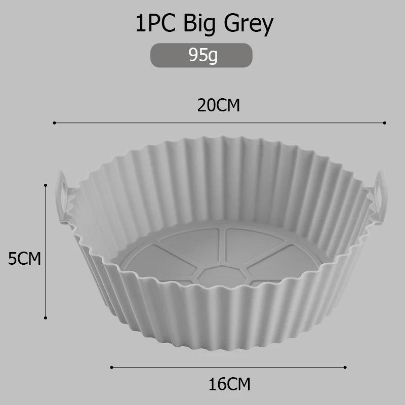 Air Fryer Silicone Liners Backing Tray Pizza Fried Chicken Airfryer Silicone Basket Reusable Airfryer Pan Liner Accessories