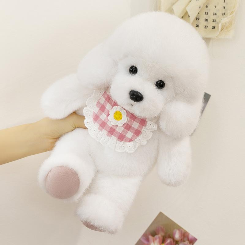 Super Cute Scarf Labrador Retriever Plush Toys Girl Birthday Gift Video Game City Redemption Doll Home Decoration