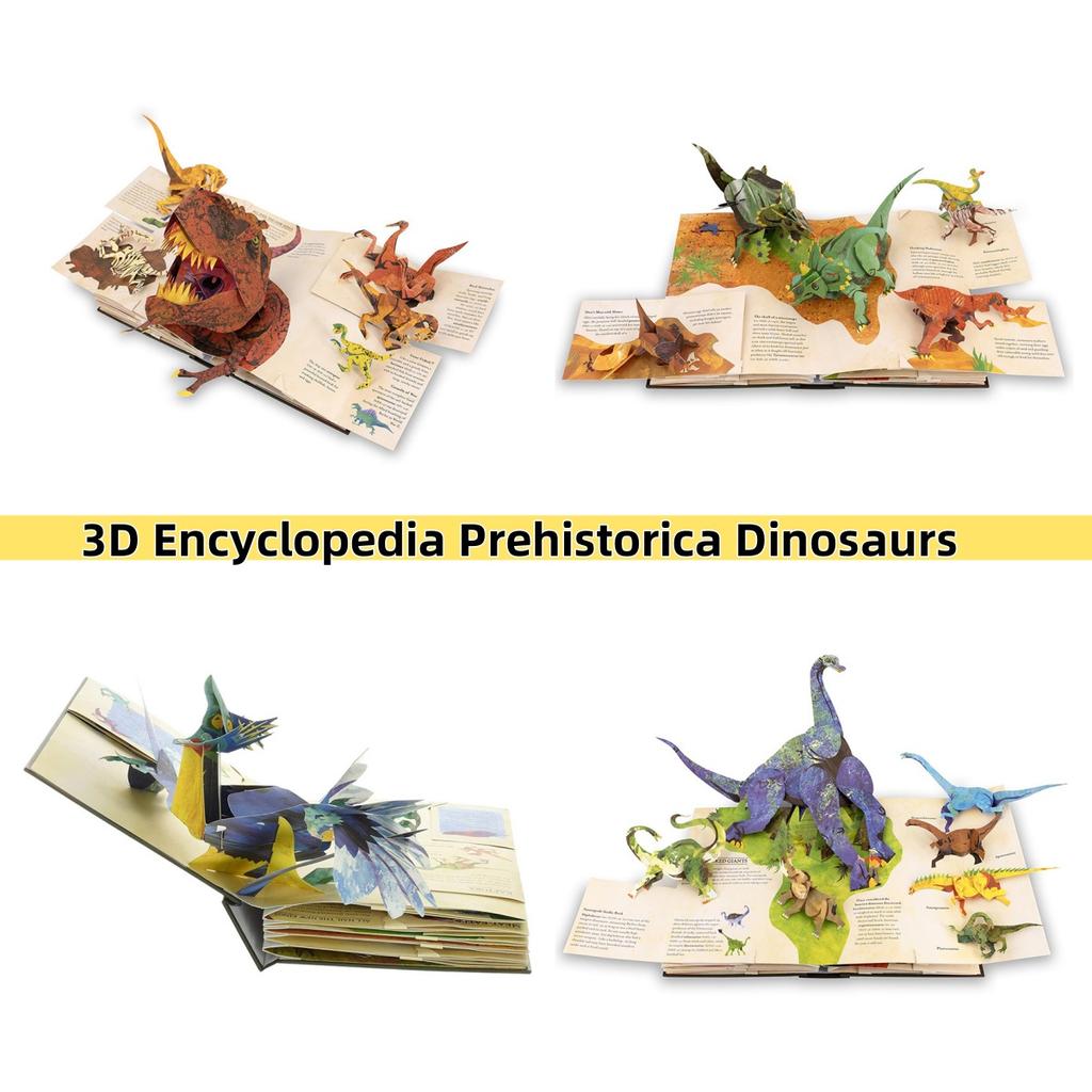 3D Энциклопедия доисторических времен Динозавры Детский интерес Книги про динозавров Книжка с картинками 3D Энциклопедия динозавров Детские подарки