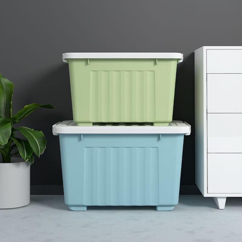 GUAIKEAI 80L Extra Large Plastic Storage Box with Wheels