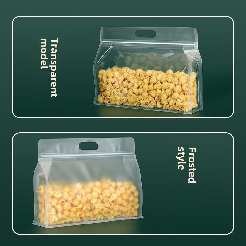 Матовый прозрачный пакет для упаковки чая и еды с восьмисторонним запечатыванием, с пряжкой и самоподдерживающейся конструкцией