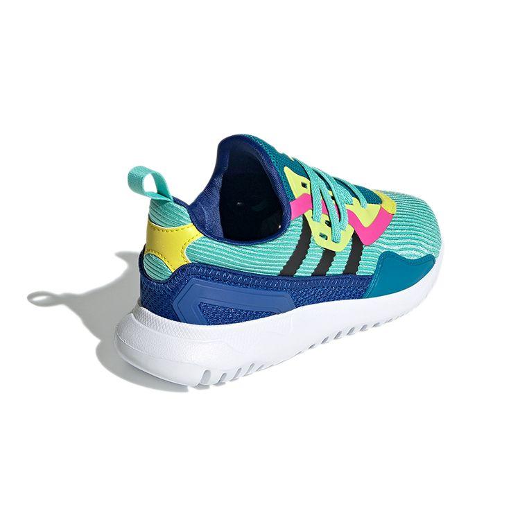 Adidas Originals Flex Series El C Comfortable Versatile Non-Slip Shock Absorbing Durable Low-Top Casual Shoes Kids Sneaker Green Blue FX5333