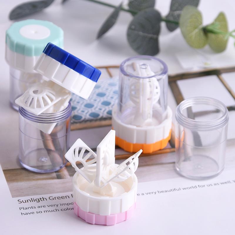 Portable Manual Rotating Colored Contact Lens Cleaner