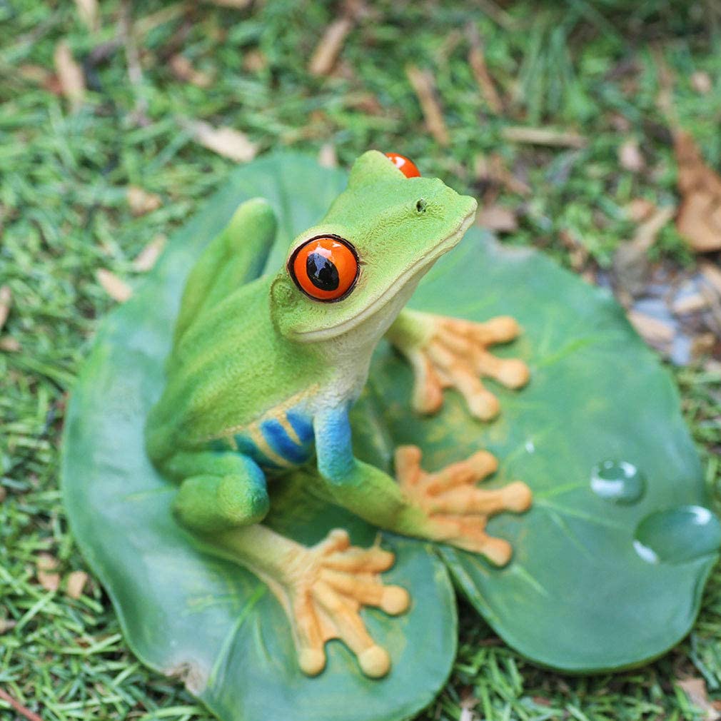 Фигурка лягушки Devalier из смолы, красная древесная лягушка, подарок на день рождения ca187b [Подлинный продукт]