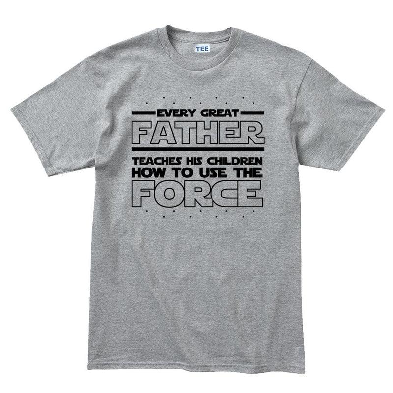 Grey Cotton TShirt Vintage Retro Cool Funny Style Unisex Fitness Muscle Force Graphic Tee