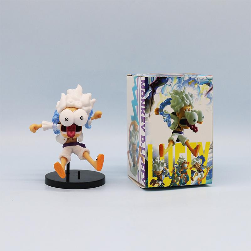 11 см 5 шт./компл. Q-версия Impish Luffy Funny One Piece Gear 4 Luffy аниме-фигурки ПВХ модель игрушки настольное украшение для автомобиля