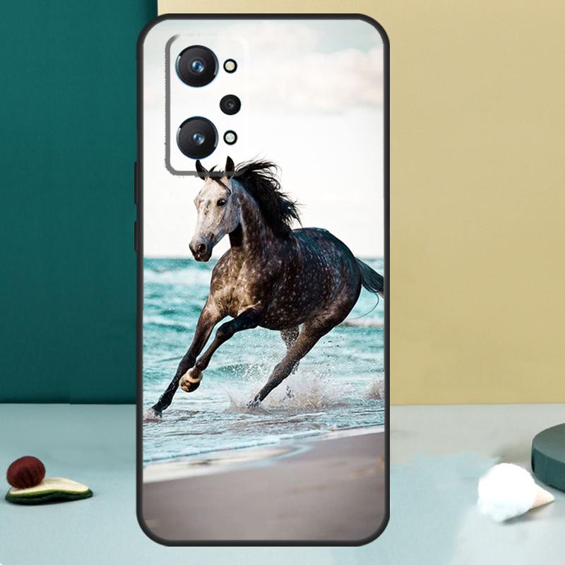 Скачущая лошадь для Realme 11 10 12 13 14 Pro Plus GT 7 6 5 Pro GT 6T C67 C61 C53 C51 C21Y C25S C75 C55 Чехол