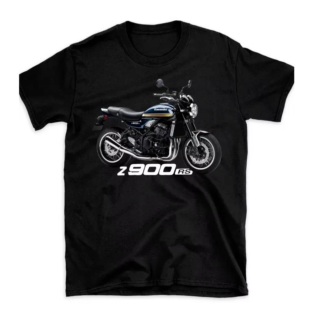 Мужская классическая футболка с японским мотоциклом Z900 RS, 100% хлопок, с круглым вырезом, мотоциклетная футболка, летняя, с коротким рукавом, повседневная футболка