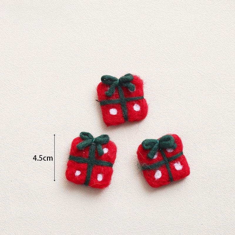 Christmas wool felt decorative pendant handmade DIY accessories Christmas tree elk gift bag gingerbread man pendant accessories
