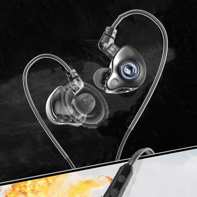 Проводные наушники-вкладыши 3,5 мм/Type C с микрофоном, Hi-Fi стерео, с шумоподавлением, проводная гарнитура