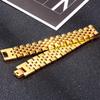 15 мм шириной 7/8/9 дюймов длиной браслет в стиле цепочки для часов для мужчин золотой цвет нержавеющая сталь мужской браслет ювелирные изделия для мальчиков аксессуары