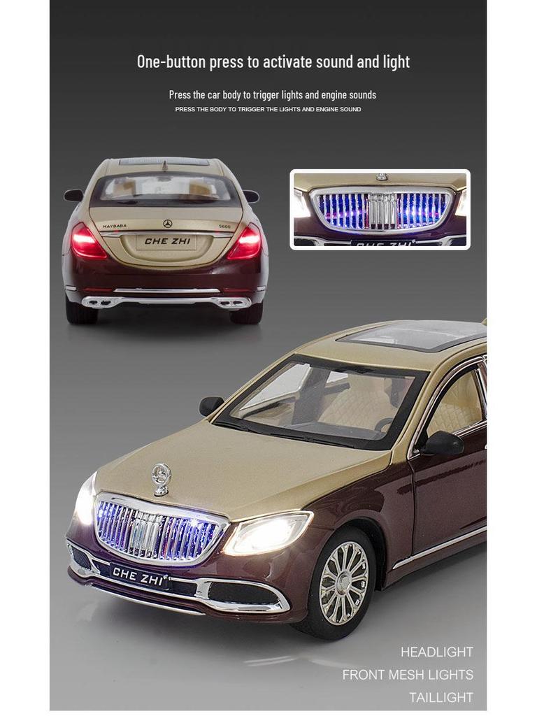 1:24 Mercedes-Benz Maybach S680 Alloy Model Car Ornament