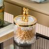 Luxury Bear Cotton Pad Organizer Bathroom Storage Box for Cotton Swabs Toothpick Cosmetics Jewelry Makeup Container Box