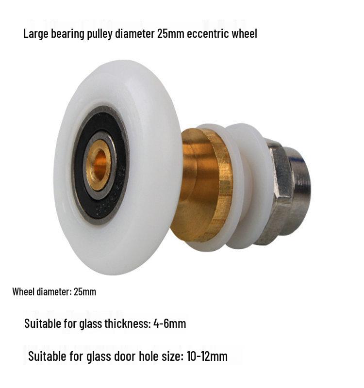 Винтажное Медное Сердце Одноместная Душевая Кабина Стеклянная Дверь Эксцентриковое Колесо Ролика Аксессуар