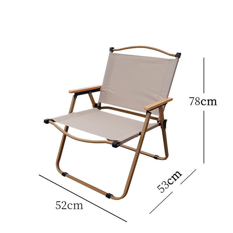 Nylon Material Steel-Pipe Folding Chair Camping Camping Fishing Portable Folding Backrest