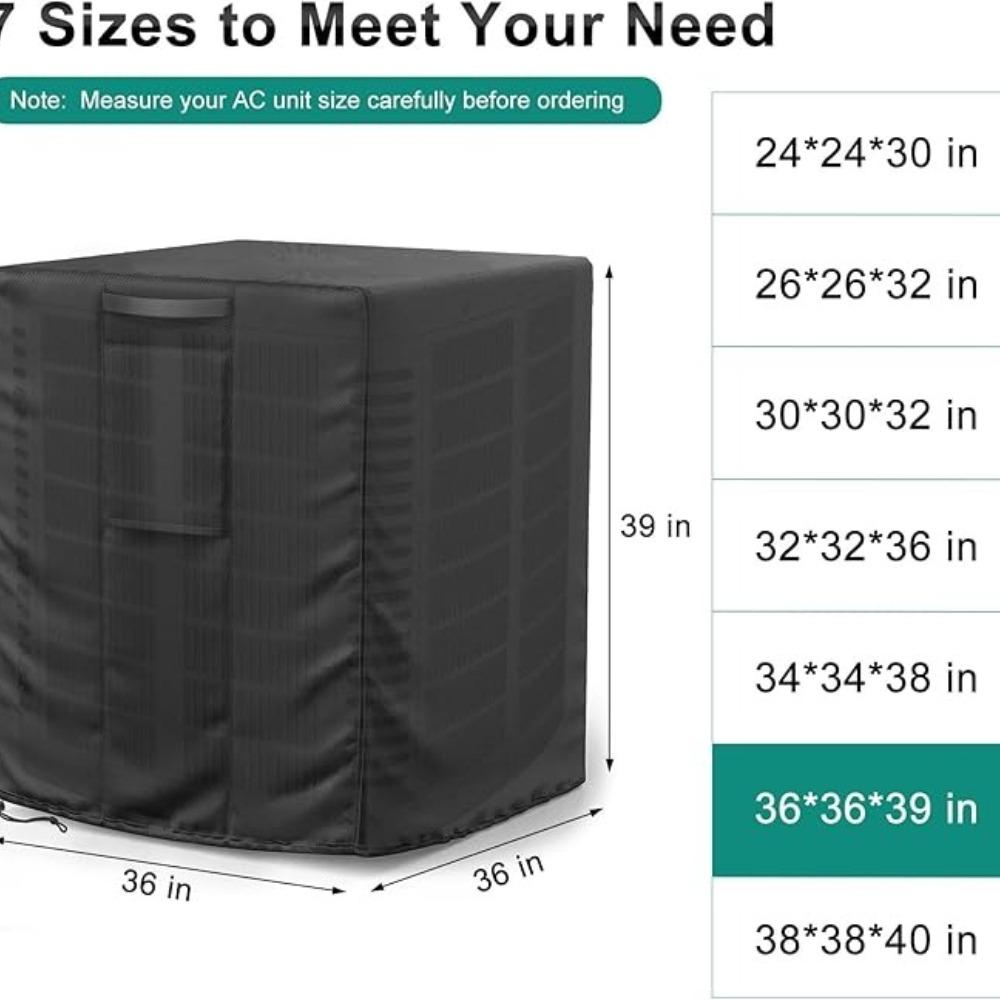 Квадратная Вертикальная Наружная Крышка для Кондиционера, для Наружного Блока Центрального Кондиционирования, Пылезащитная, Влагозащитная, Солнцезащитная Защита