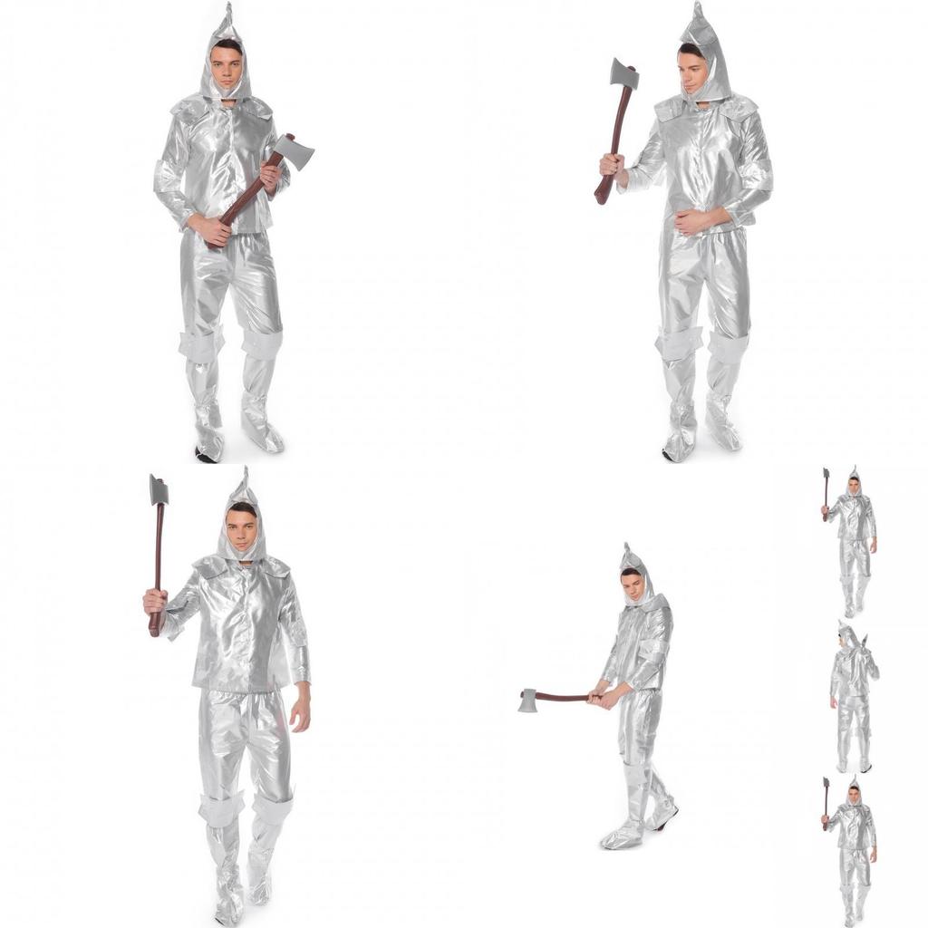 Взрослый мужской зеленый костюм Железного Дровосека из «Волшебника страны Оз» для косплея аниме-персонажа