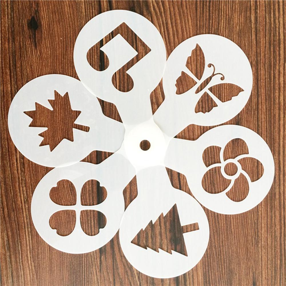 Латте Капучино Кухонные Инструменты Сито с Порошком Модель для Кофейного Рисунка Трафареты для Кофе Форма для Распыления Пены