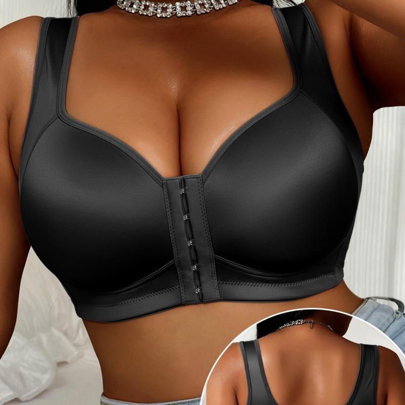 Women S Front Closure Push Up Plus Size Smooth Sports Bra No Underwire
