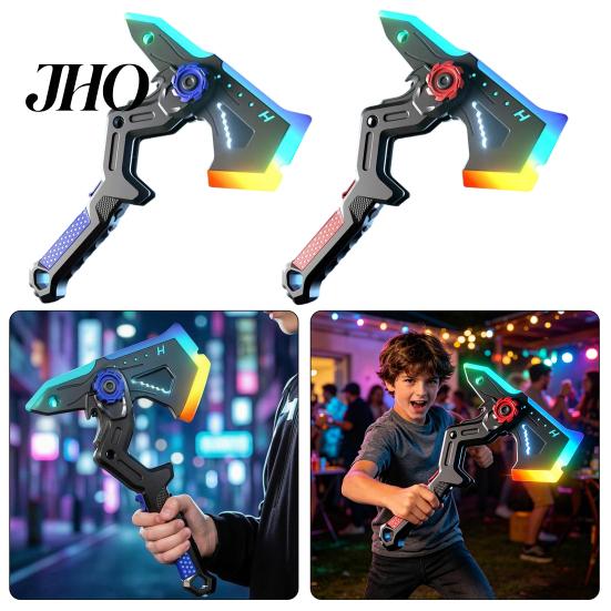 RGB Color Changing Toy Ax Spark Battle with Smoke Effect Transforming Weapon LED 7 Kids Role Play Colors Dynamic Sound Haptic Feedback for Light