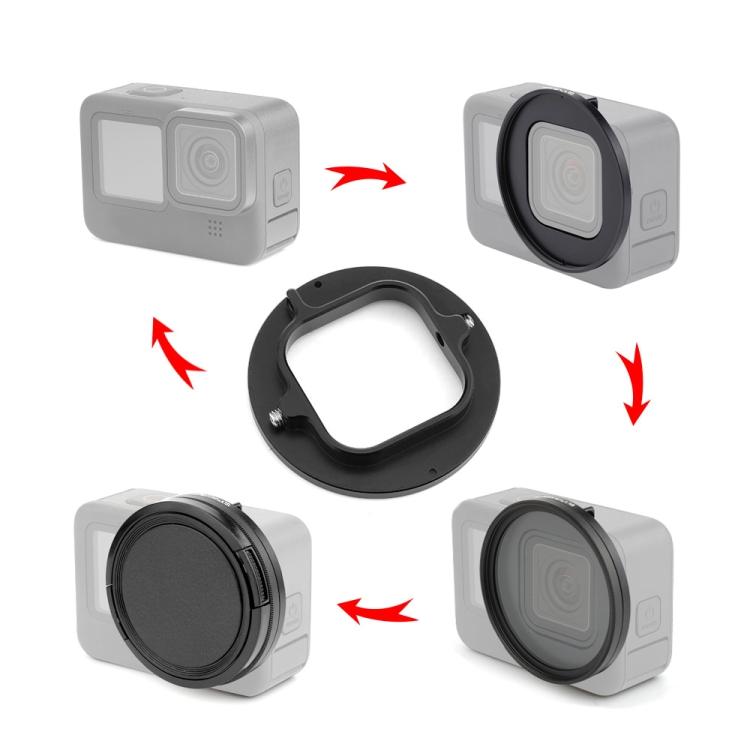 УФ-фильтр PULUZ 52 мм для GoPro HERO12 Black/11 Black Mini/11 Black/10 Black/9 Black, с переходным кольцом