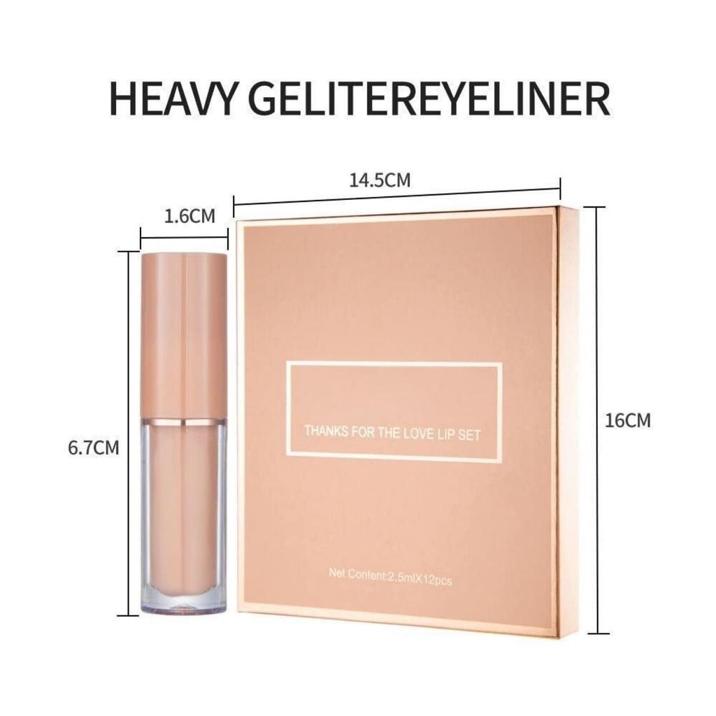 Матовая нюдовая помада Бархатная жидкая помада для сексуальных губ Гладкий макияж губ с подарочной коробкой Набор из 12 цветов, Стойкая, Не оставляет следов на чашке, Блеск, Тинт,