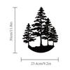Black Metal Tree Decors Stylishs Iron Wall Plaques Wall Sign for Indoor and Outdoor Use Wall Decorations 23.4x30cm
