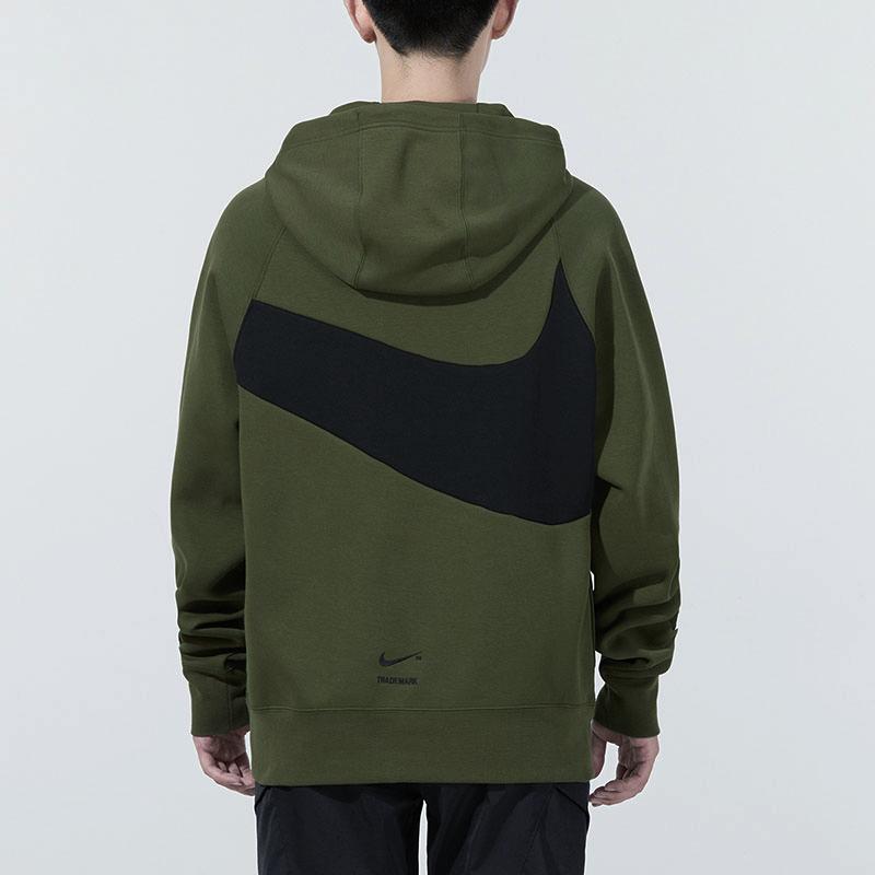 Nike ТЕХНИЧЕСКИЙ ПАКЕТ СПОРТИВНОЙ ОДЕЖДЫ Толстовки Мужские Армейский Зеленый С Капюшоном Средняя Обычная DD8223-326