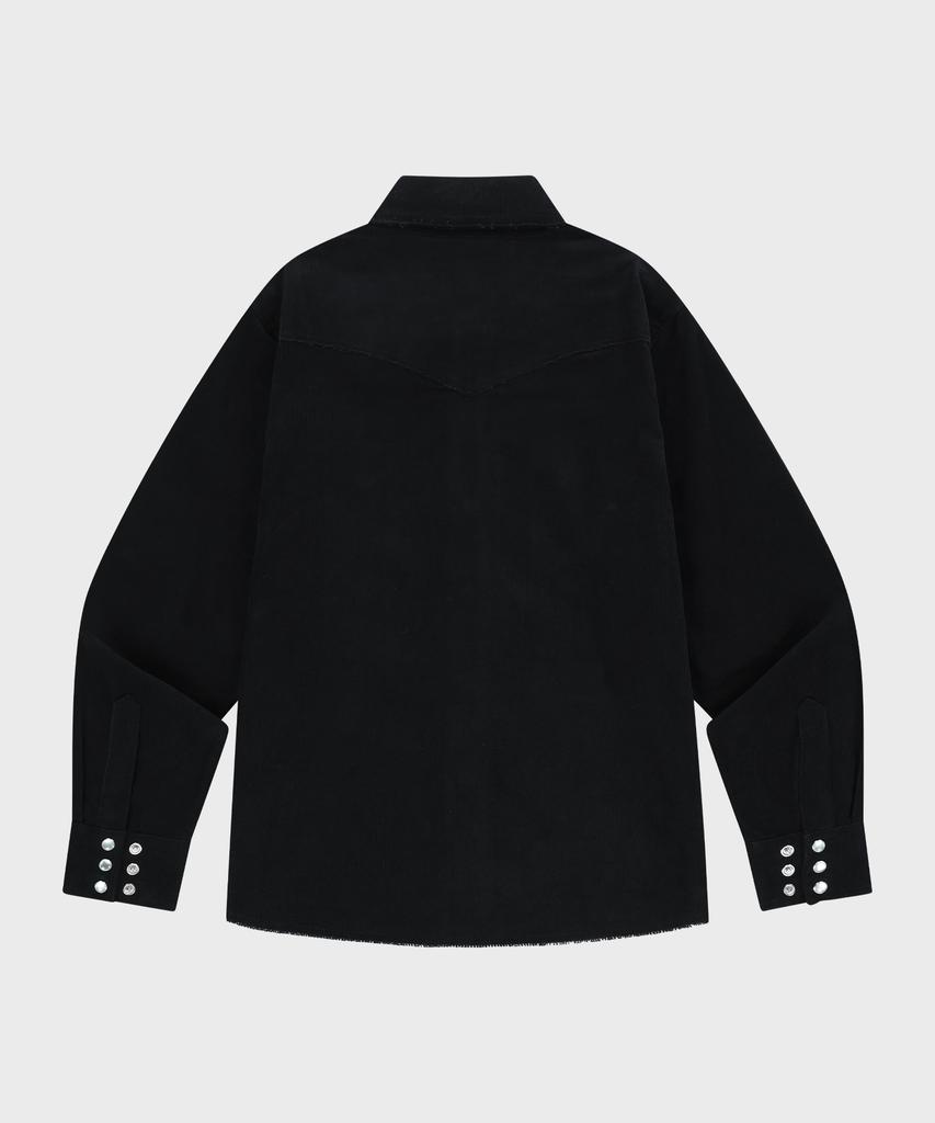 THEVINYLHOUSE Corduroy Western Shirts Black