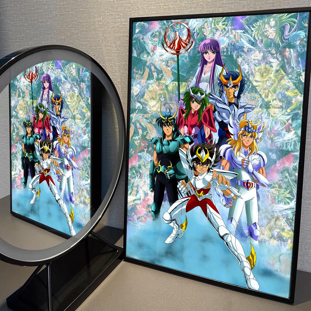 Saint Seiya Whitepaper Плакат Водонепроницаемая бумажная наклейка Кофейня Бар Эстетическое искусство Настенная живопись