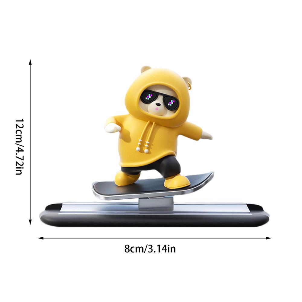 Скейтбординг Медведь Декор для Автомобиля Скейтбордист Медведь Украшение на Приборную Панель Аксессуары для Автомобиля для Декора Салона Автомобиля
