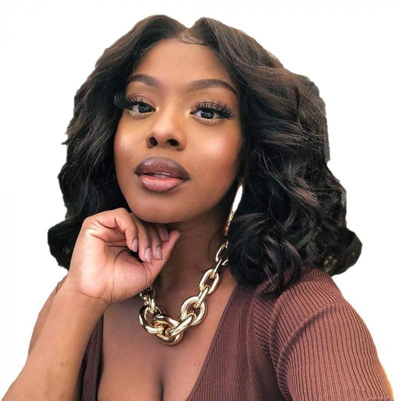 Womens Short Curly Heat Resistant High Temperature Fiber Wig Full Head Cover Daily Use