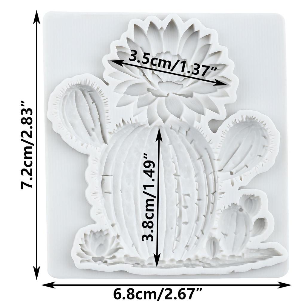 Силиконовые формы для кактусов Суккуленты Кактусы Форма для фондана Инструменты для украшения торта Топпер для кексов Форма для конфет шоколада мастики