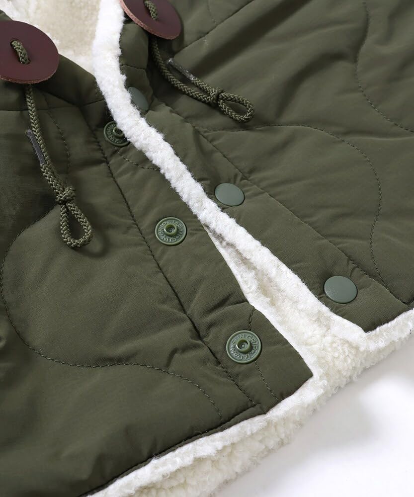 Cliff Mayer Ninja Rin Куртка с капюшоном Оливковая Утепленная Унисекс Средняя,